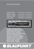Blaupunkt Sydney-SD-27 - Owners Manual